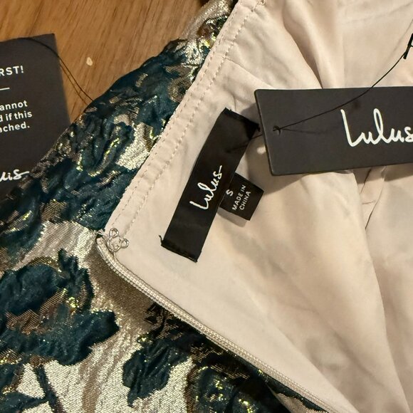 Beloved Belle Jacquard Strapless Bow Midi Dress - Picture 6 of 6